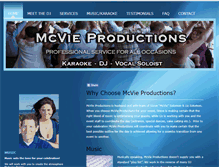 Tablet Screenshot of mcvieproductions.com
